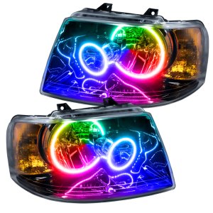 Ford Expedition Headlight Assemblies - ORACLE Lighting - ColorSHIFT SMD - Black - `03-`06